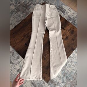 Stylish Cream Flared Pants